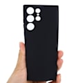 Pikkukuva 6 / 6: Matta nestesilikoninen kuori Samsung Galaxy S23 Ultra - Musta Black