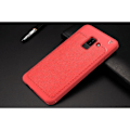 Miniatyrbillede 2 af 2: IVSO Gentry Series Samsung Galaxy A6 Plus mobiletui i kunstlæder med Litchi overflade - Rød Red