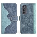 Miniatyrbild 1 av 2: Tvåfärgat Motorola Moto Edge 2022 fodral i läder - Blå Blå