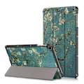 Miniatyrbild 1 av 2: Huawei MatePad T10 mönstrat trefaldigt läderfodral - Aprikosblomma Grön