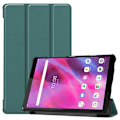 Miniatyrbillede 1 af 2: Tri-fold Leather stander etui til Lenovo Tab M8 (3. generation) - Sortliggrøn Green