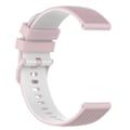 Miniatyrbild 2 av 2: 20 mm klockarmband i silikon för Garmin-klocka - Rosa / Vit Rosa