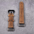 Miniatyrbillede 2 af 2: Garmin Fenix 5X ægte læder Urrem - Mørkebrun Brown