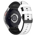 Miniatyrbillede 1 af 4: Samsung Galaxy Watch 5 / 4 / 3 (41mm) silikone i læder urrem med sort spænde - Sort Størrelse: L White