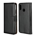 Miniatyrbillede 1 af 2: Huawei P20 Lite split læder flip etui - Sort Black
