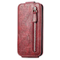 Pikkukuva 2 / 2: Vertical Flip Phone Suojakotelo With Zipper For iPhone 14 Pro Max - Punainen Red