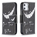 Pikkukuva 2 / 2: Wonderland iPhone 12 Mini flip kuoret - Älä Koske Puhelimeeni'' Black
