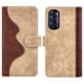 Miniatyrbillede 1 af 2: To Farvet Læder Flip Case til Motorola Moto G (2022) - Gul Yellow