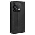 Miniatyrbilde 2 av 2: Bofink Vintage Xiaomi Redmi Note 13 5G  lærveske - Svart Black