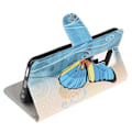 Miniatyrbillede 2 af 2: Wonderland Xiaomi Redmi 9 Flip etui - Sommerfugl Blue