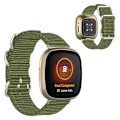 Pikkukuva 1 / 2: Fitbit Sense / Versa 3 nylonkellonauha - Armeijan Vihreä Green