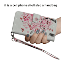 Miniatyrbild 2 av 2: iPhone XS Max mobilfodral syntetläder silikon stående plånbok - Blommande träd multifärg