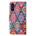 Pikkukuva 2 / 6: Wonderland Samsung Galaxy A24 4G Läppäkotelo - Rhombus / Totem Multicolor