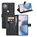 Miniatyrbillede 2 af 2: Wallet-style Læder Etui til Motorola One 5g Ace - Sort Black