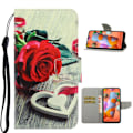 Pikkukuva 1 / 2: Wonderland Samsung Galaxy A11 flip kotelot - Punainen Ruusu Red