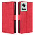 Pikkukuva 1 / 2: Krokotiili kuvioitu nahka tapauksessa OnePlus 10R / Ace - Punainen Red