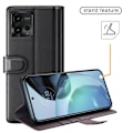 Miniatyrbillede 5 af 6: Motorola Moto G72 ægte læderetui med kreditkortlommer - Brun Brown