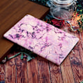 Miniatyrbillede 2 af 2: iPad 10.2 (2019) Stilfuldt mønster læder flip etui - Lilla Marmor Purple