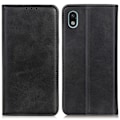Miniatyrbillede 1 af 2: Sony Xperia Ace III flip etui i ægte læder med pung – Sort Black