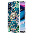 Pikkukuva 1 / 2: Marble Patterned Suojakuori With Ring Holder For OnePlus Nord N20 5G - Sininen / Vihreä Blue