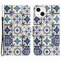 Miniatyrbillede 1 af 2: Mønsterudskrivning Magnetisk lås Telefoncover iPhone 14, Cross Texture Vegansk Læder Wallet Stand Beskyttelsesetui - Retro Totem Multicolor