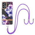 Miniatyrbillede 1 af 2: Slankt og holdbart softcover med nøglesnor til Samsung Galaxy A53 5G - Lilla Begonia Purple