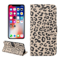 Miniatyrbild 1 av 2: IPhone 9 mobilfodral syntetläder silikon plånbok stående leopardmönster - Beige Beige