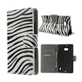 Miniatyrbillede 1 af 2: Moberg Nokia Lumia 929/930 Læder Etui - Zebra Striber Multicolor