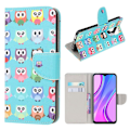Miniatyrbillede 1 af 2: Wonderland Xiaomi Redmi 9 Flip etui - Ugle Blue