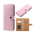Miniatyrbild 1 av 2: Äkta spaltläder Plånboksfodral för Smartphones - Rosa Rosa