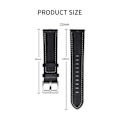 Miniatyrbild 2 av 5: 22 mm Universal klockarmband i äkta läder - Mörkrosa Rosa