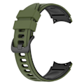 Miniatyrbillede 1 af 2: Samsung Galaxy Watch 5 / 4 / 3 silikone urrem - Militærgrøn / Sort Green