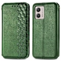 Pikkukuva 1 / 6: Nahkakotelo With A Stylish Rhombus Imprint For Motorola Moto G53 - Vihreä Green