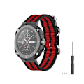 Pikkukuva 1 / 2: Huawei Watch GT Cyber nylon kellohihna - Musta / Punainen Red