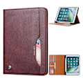 Miniatyrbillede 1 af 2: iPad 10.2 (2020) holdbar læder flip etui - vinrød Red