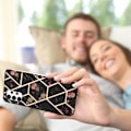 Miniatyrbillede 2 af 2: Marble design Samsung Galaxy A23 cover - Sorte Blomster Black