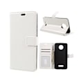Miniatyrbillede 1 af 2: Motorola Moto Z stilfuldt læder-etui m. indbygget stander - Hvid White