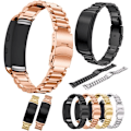 Miniatyrbillede 2 af 2: Samsung Gear Fit2 urrem i rustfri stål - Guld Gold