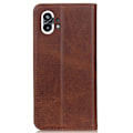 Pikkukuva 2 / 2: Lompakko-style Aitoa Nahkaa Läppäkotelo For Nothing Phone (1) - Kahvi Brown