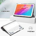 Miniatyrbild 6 av 6: Tri-fold läderfodral för Huawei MatePad T10 - Grå Silvergrå