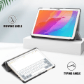 Miniatyrbillede 6 af 6: Tri-fold læderstativ-etui til Huawei MatePad T10 - Grå Silver grey
