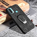 Miniatyrbillede 2 af 2: Stødsikkert lædercover med oval kickstand til Motorola Moto E30 / E20 / E40 - Sort Black