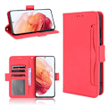 Miniatyrbillede 2 af 2: Modern-styled Læder Pung Etui til Samsung Galaxy S21 FE - Rød Red