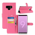 Miniatyrbillede 1 af 2: Samsung Galaxy Note9 mobiletui i kunstlæder med Litchi overfalde samt pung - Rosa Pink