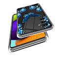 Miniatyrbild 3 av 3: Butterfly läder Samsung Galaxy A34 5G fodral - Blå Blå