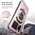 Miniatyrbild 3 av 6: Slitstarkt hårdplastskal med mjuk insida och kickstand för Samsung Galaxy M32 5G / A32 5G - Roséguld Rosa