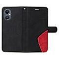 Miniatyrbild 2 av 2: Texturerat läder OnePlus Nord N20 5G fodral med handledsband - Svart Svart
