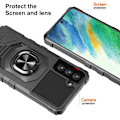 Miniatyrbillede 2 af 2: Slidstærkt cover i hård plast med blød inderside og kickstand til Samsung Galaxy S21 FE - Sort Black