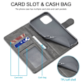 Miniatyrbillede 2 af 2: LC.IMEEKE iPhone 14 flip etui - Sølv/Grå Silver grey