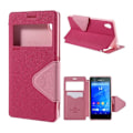 Miniatyrbillede 1 af 2: ROAR KOREA Sony Xperia M4 Aqua Læder Etui - Hot Pink Pink